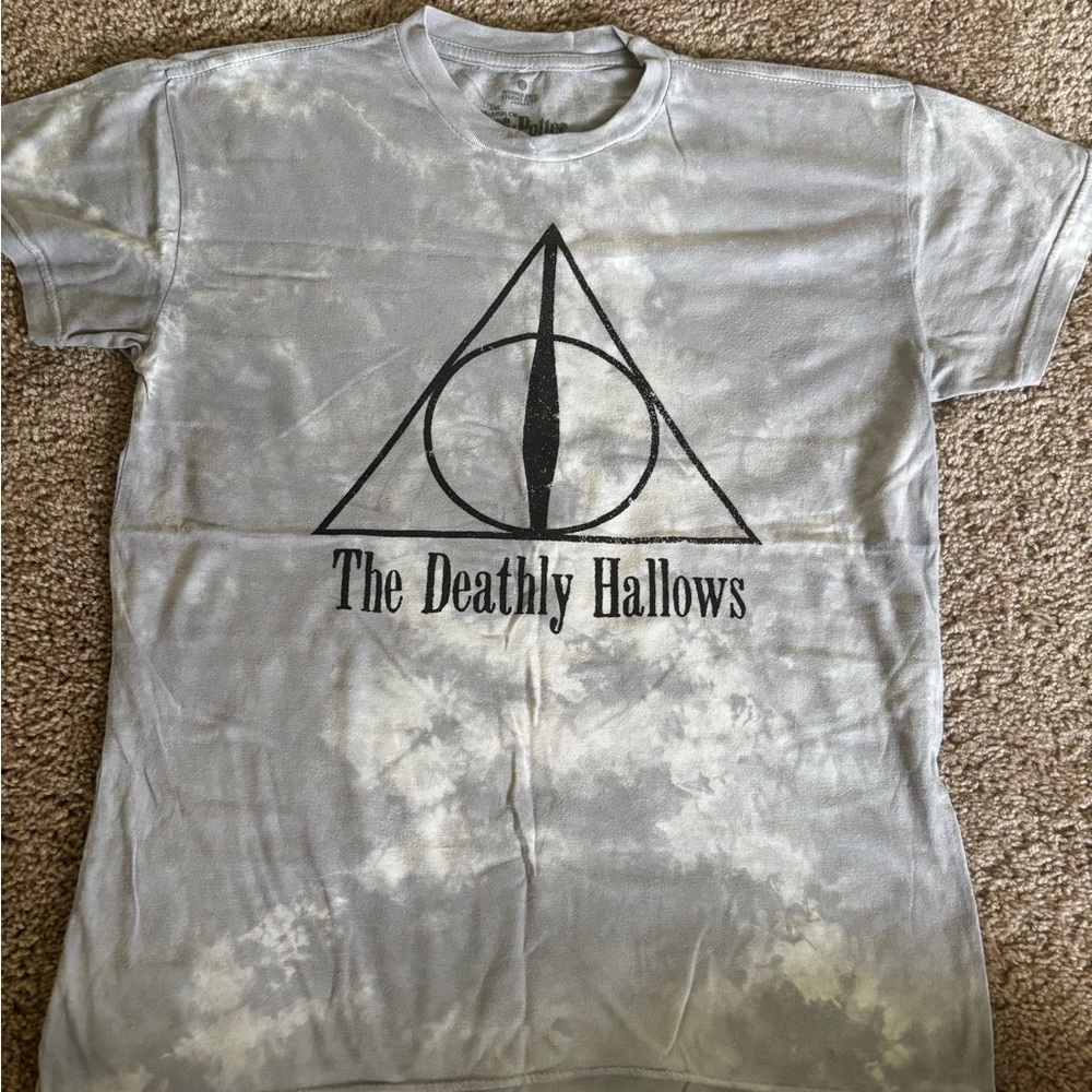 Gray Harry Potter Deathly Hallows T-Shirt Warner Brothers Original
